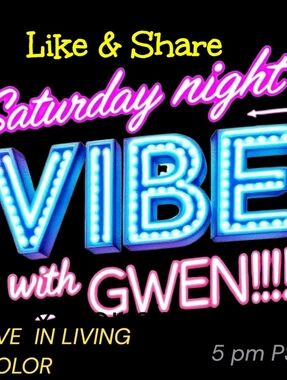 Gwen is LIVE @gwensimmons822  ! 5 Pm P.S.T.